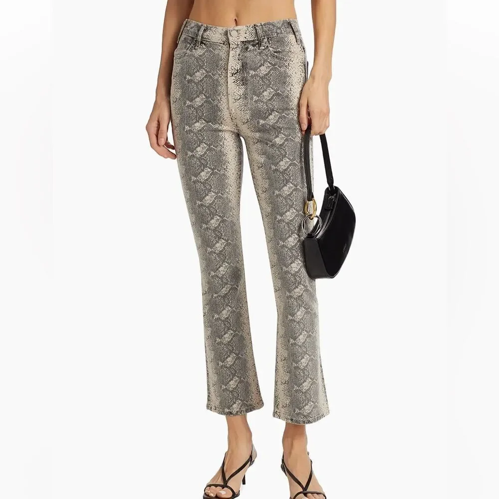 NWT Mother The Hustler Flood Snake Jeans $258